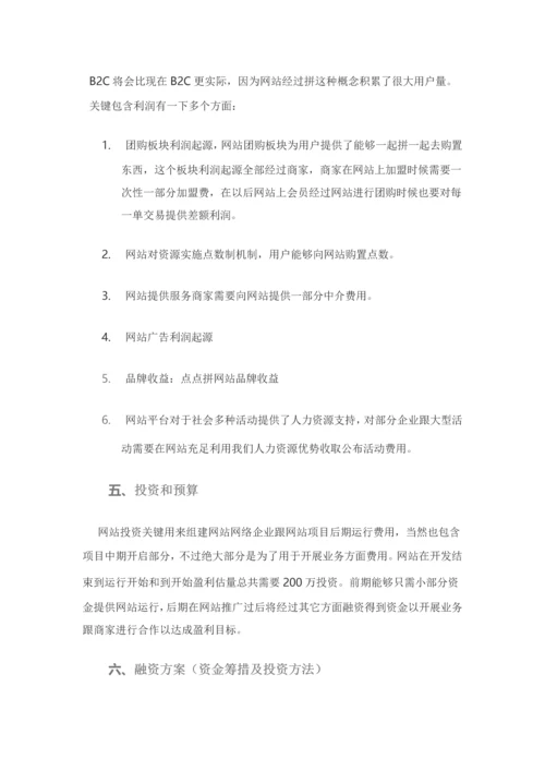 网站综合项目商业专题计划书.docx