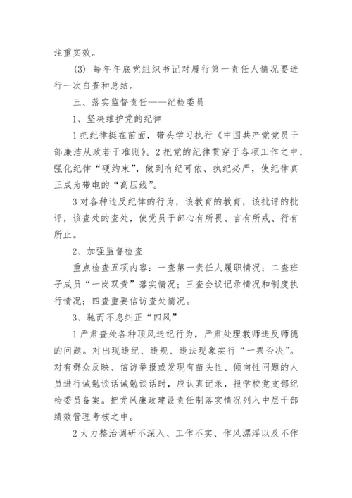 学校党支部加强全面从严治党“四责协同”机制建设方案.docx