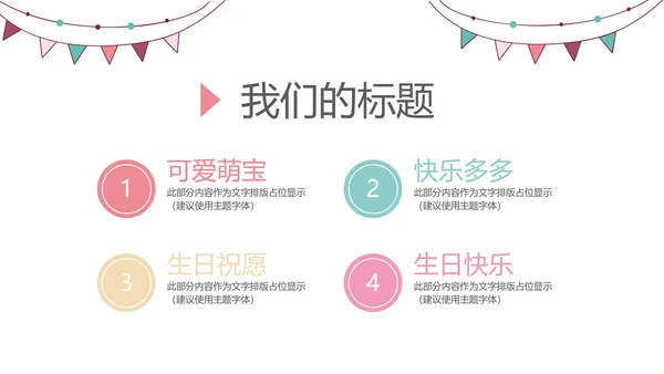 粉色生日快乐电子相册动态PPT模板