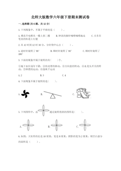 北师大版数学六年级下册期末测试卷附参考答案（综合卷）.docx