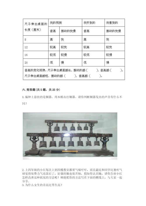 教科版科学四年级上册第二单元《呼吸和消化》测试卷附答案.docx