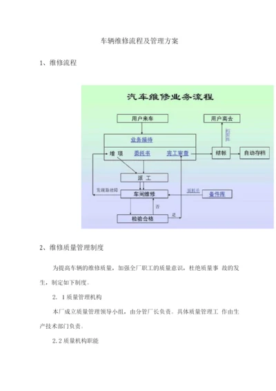 车辆维修流程及管理方案.docx