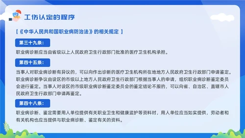 黄蓝简约工伤保险及处理流程PPT模板宣传PPT动态PPT
