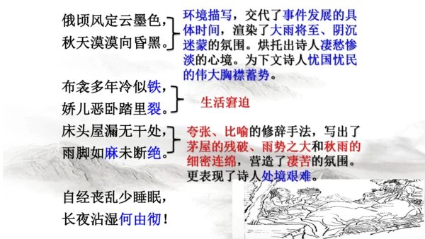 24 唐诗三首连读《茅屋为秋风所破歌》（第4课时）拓展教学课件(共16张PPT)