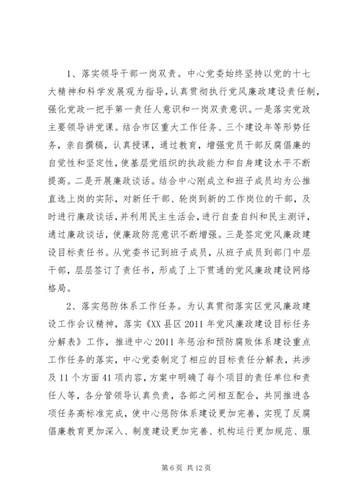 社区党风廉政建设自查报告.docx