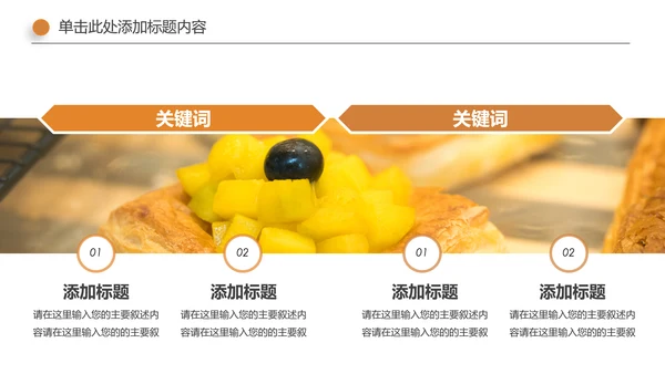 面包烘培甜点下午茶营养早餐面包店PPT模板
