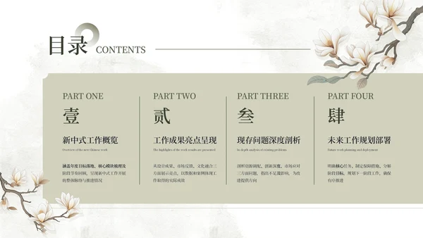黄绿色新中式工作总结通用PPT模板