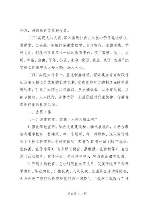 践行社会主义核心价值观主题教育实施方案 (2).docx