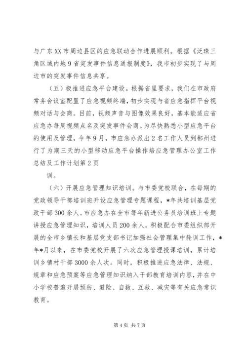 应急管理办公室工作总结及工作计划 (7).docx