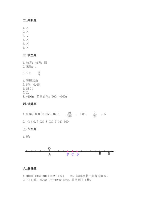 广南县六年级下册数学期末测试卷及完整答案一套.docx