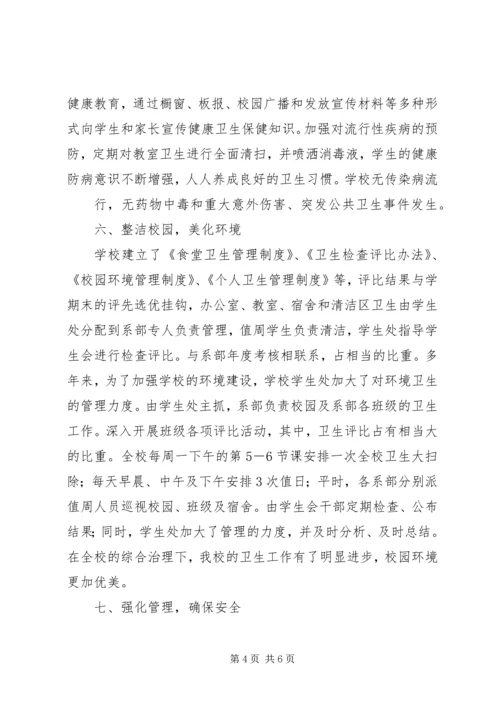 学校卫生监督检查自查报告.docx