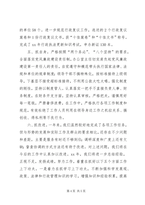 县政府办公室XX年度工作报告 (2).docx