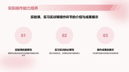 红色3D风大学生专业课汇报PPT模板