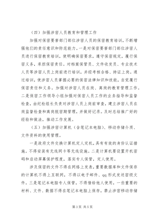 县建设局保密工作汇报材料.docx