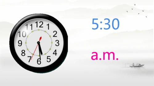 Unit 2 What time is it? Part A  Let's  learn 课件(共6