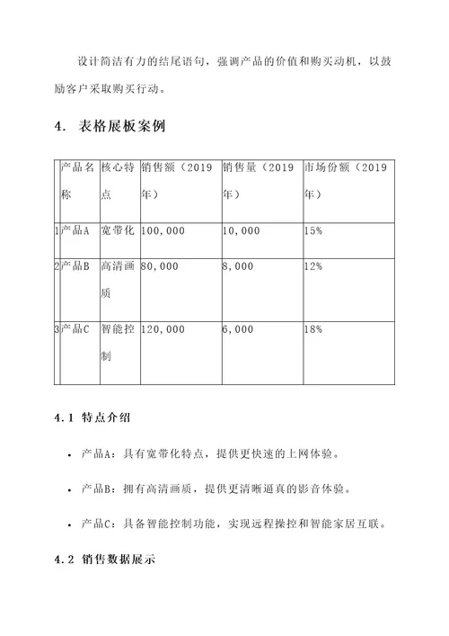 销售表格展板设计方案