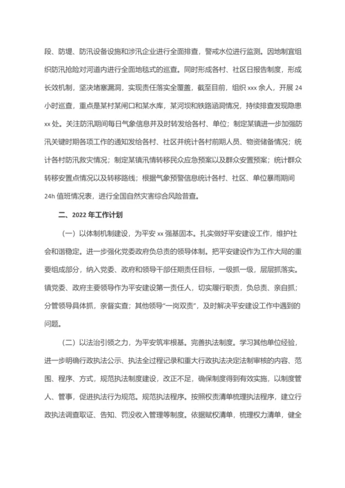 X镇平安建设办2021年工作总结及2022年工作计划.docx