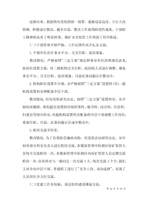 巡察整改专题民主生活会个人发言材料(通用10篇).docx