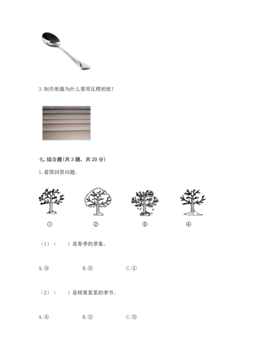 教科版科学二年级上册《期末测试卷》附答案（精练）.docx