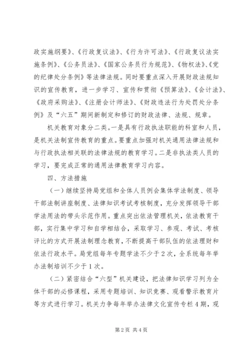 财政局法律进机关活动方案.docx