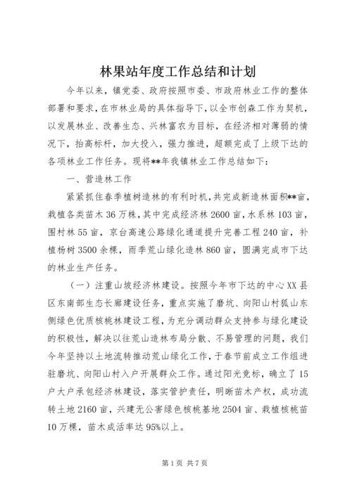 林果站年度工作总结和计划 (3).docx