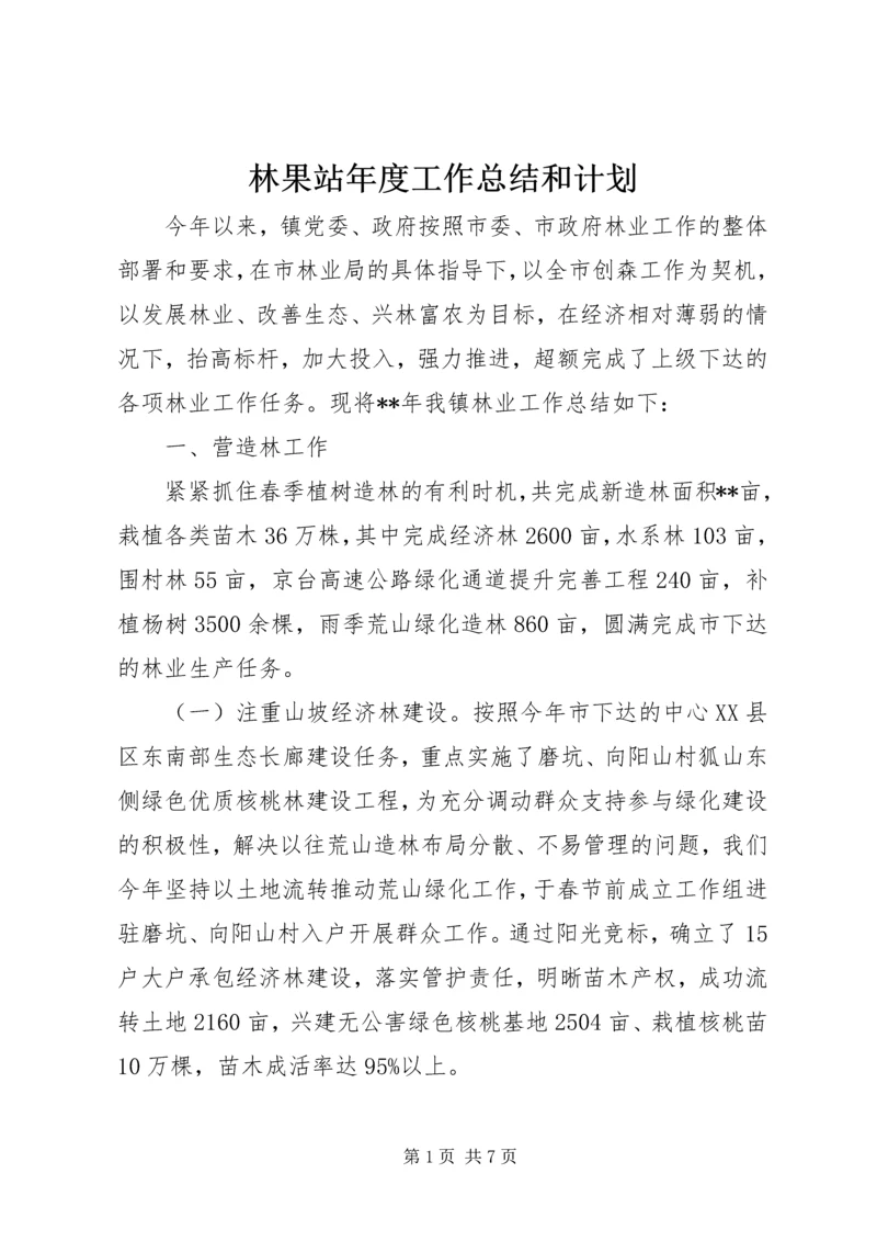 林果站年度工作总结和计划 (3).docx