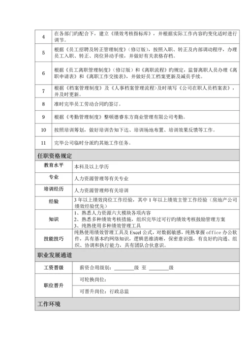 公司行政部部门及岗位基本职责.docx