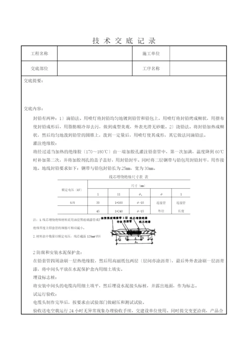 07-6-10(6)kV油纸绝缘电缆接头制作质量管理9092846.docx