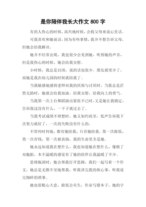 是你陪伴我长大作文800字.docx