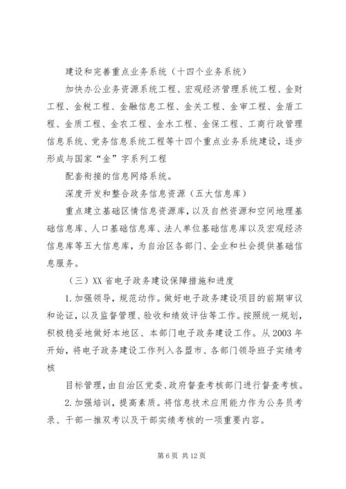 参加XX省电子政务推进研讨会汇报提纲.docx