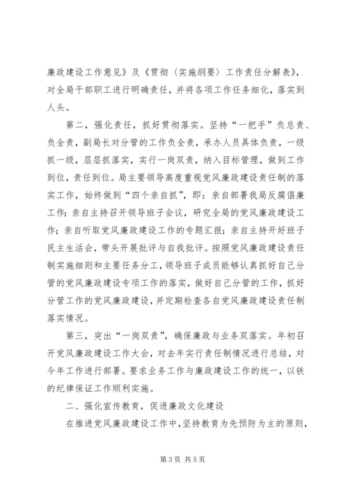 发改局廉政建设情况汇报.docx