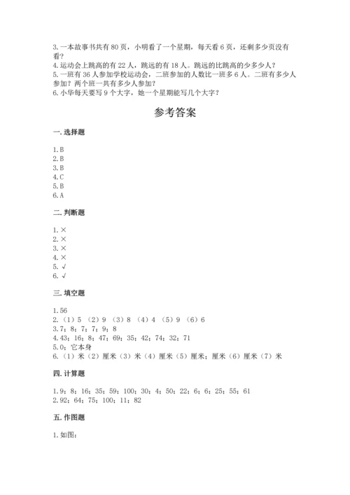 人教版二年级上册数学期末测试卷含答案ab卷.docx