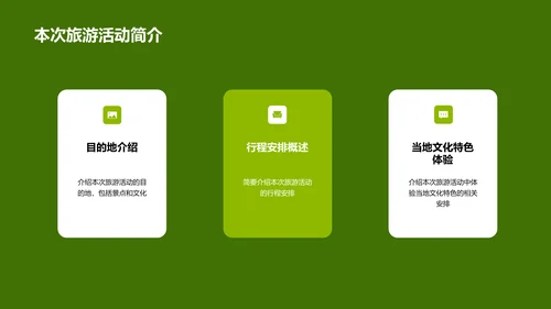 绿色商务现代旅游文化介绍PPT模板
