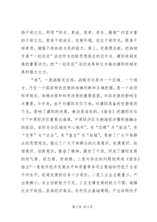 学习市六次党代会精神心得体会.docx