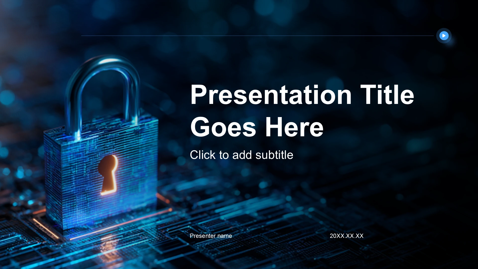 蓝色科技风教育培训PPT主题