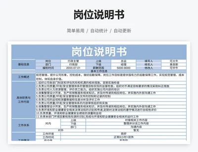 岗位说明书