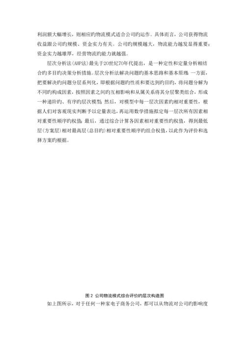 电子商务环境下企业物流模式选择方法研究.docx