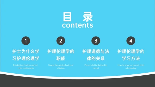 红蓝简约形状护理伦理学培训PPT课件