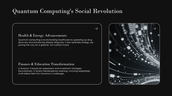 深色科技简约风量子计算理论英语演讲