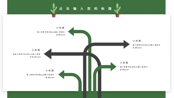 绿色简约仙人掌岗位竞聘通用PPT模板