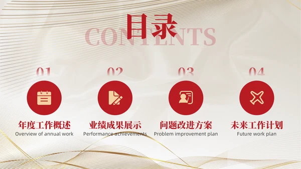 国有企业政务部门年终总结通用PPT模板