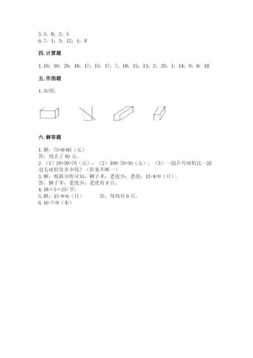 小学一年级下册数学期末测试卷及参考答案【预热题】.docx
