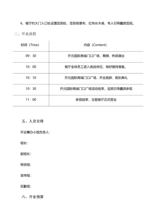 餐厅开业活动策划.docx