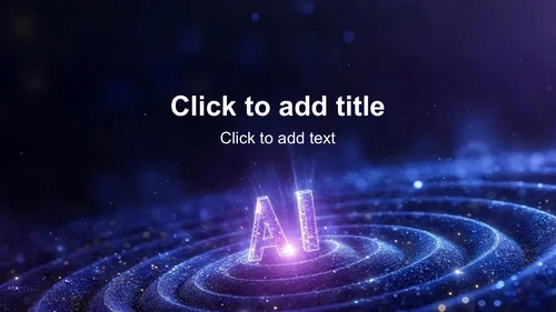 蓝色科技风重塑未来：AI驱动的数字化转型路径PPT主题
