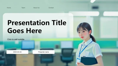 绿色简约风大学生社会实践成果展示PPT主题