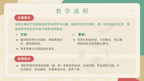 扁平插画简约风足球正脚背踢球培训学生运动讲座PPT