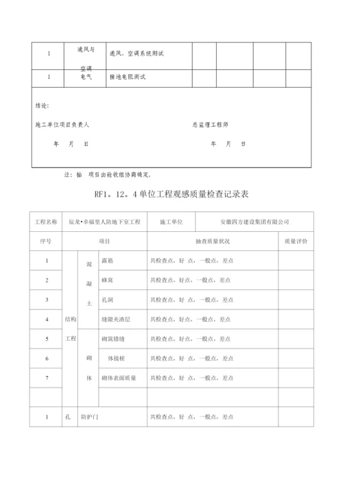 人防单位工程质量竣工验收记录.docx