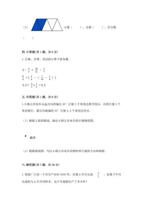 人教版六年级上册数学期末测试卷附参考答案（巩固）.docx