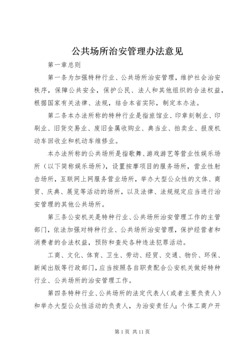 公共场所治安管理办法意见.docx