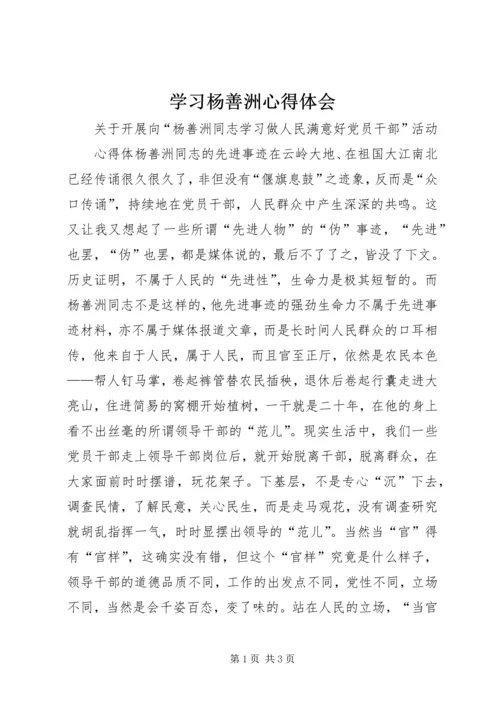 学习杨善洲心得体会.docx